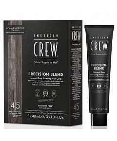 American Crew Precision Blend - Камуфляж для седых волос, Средний натуральный 4/5, 3*40 мл